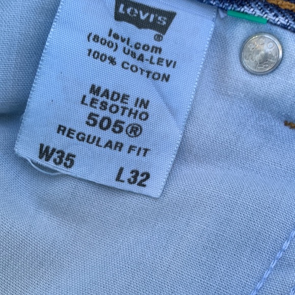 Levi’s 505 mens jeans in size 35/32 - Picture 3 of 5
